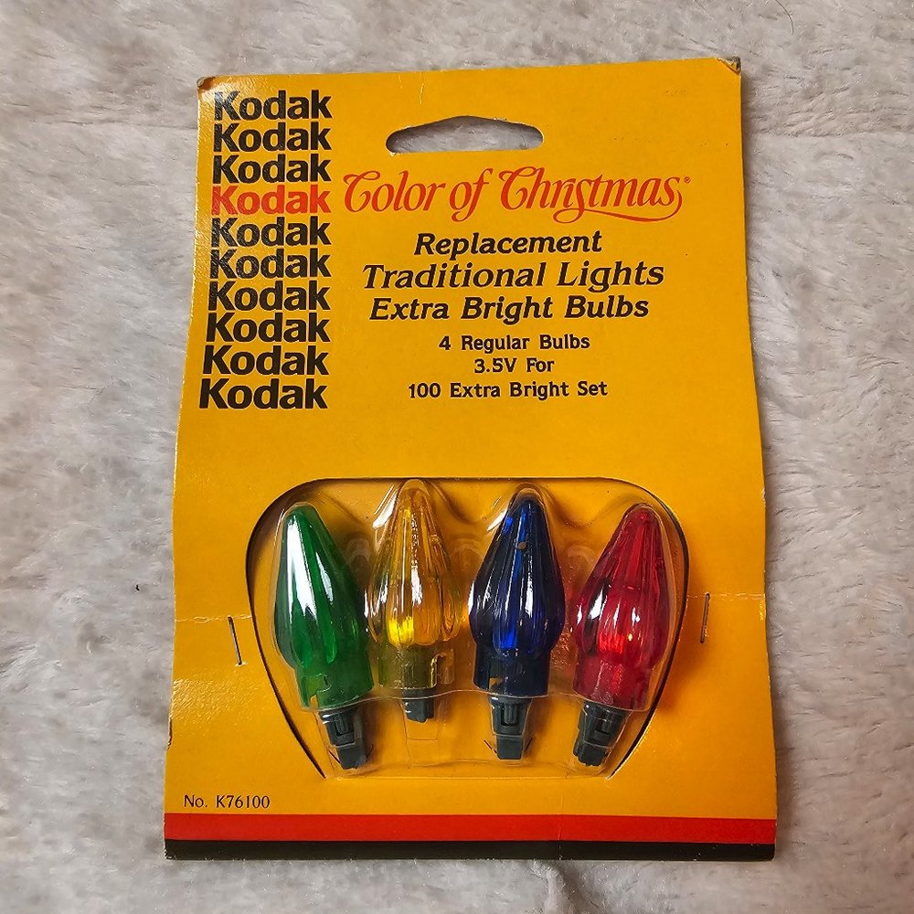 Kodak Color of Christmas Replacement Traditional Light Extra Bright Bulbs K76100